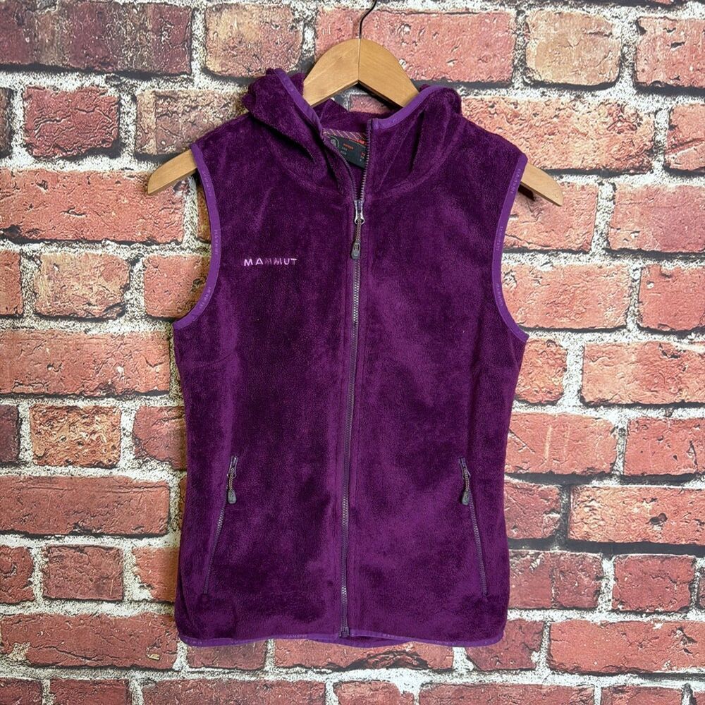 Mammut Fleece Hooded Vest Hiking Outdoor Purple Women’s Size XS